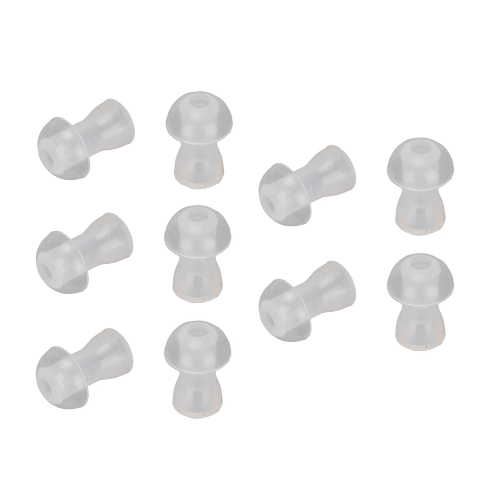 Hearing Aid Ear Tips, Silicone Domes Hearing Aid Ear Tips Transparent Detachable Washable 10Pcs Universal For BTE Behind The Ear S 8mm/0.31in