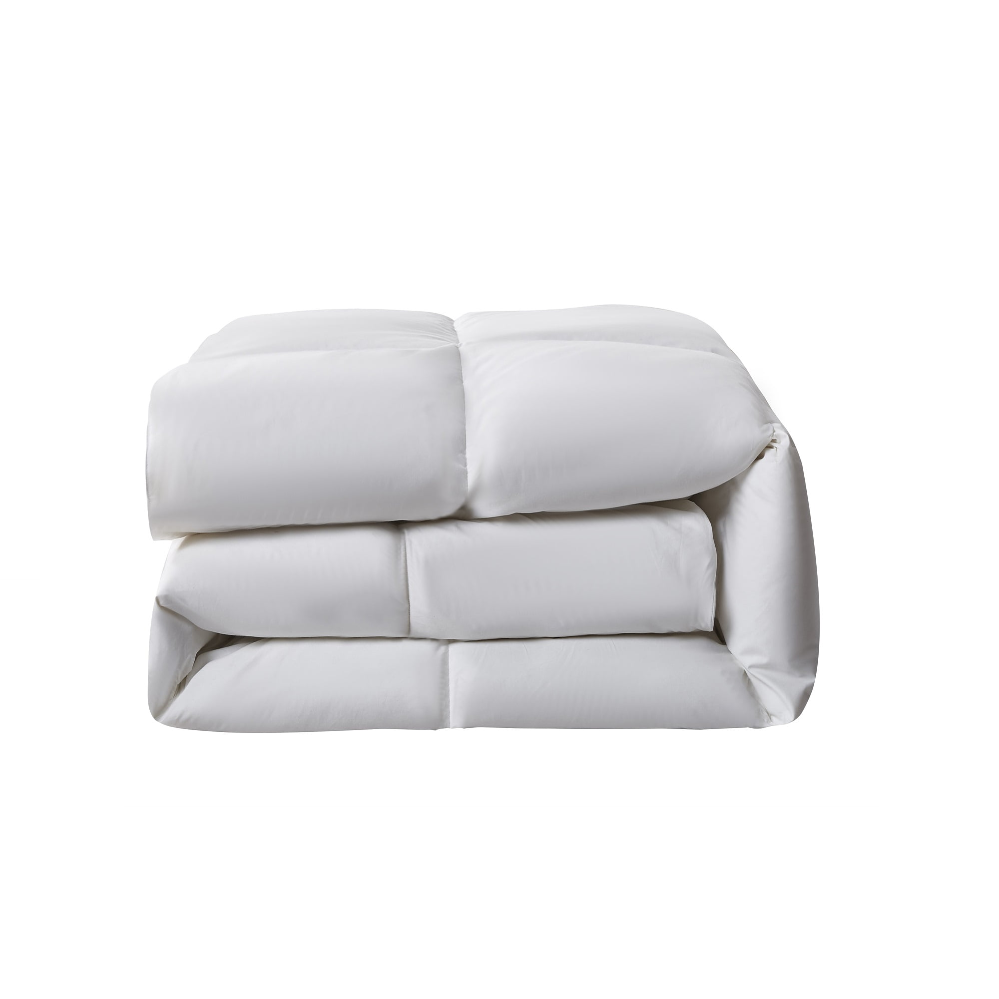 Serta 100% Cotton Summer Lightweight Warmth，90% Goose Down Fiber Comforter, Fluffy Duvet Insert with Corner loops, 233 Thread Count, Hotel Luxury Ultra Soft, 68x90 inches Twin Size