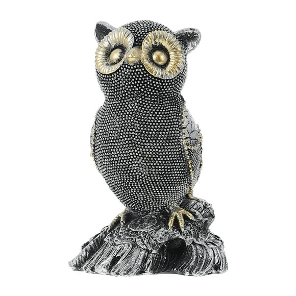 1 Pce Simulation Adorable Animal Résine Artisanat Adorable Hibou Décoration de Jardin Accessoire Photo