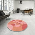 thumbnail image 4 of Ahgly Tapis d'Intérieur Lavable en Machine Carré Transitionnel Rose Pastel, 7 Pieds Carré, 4 of 7