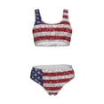 thumbnail image 5 of Kdxio America Flag Glitter for Womens High Waisted Bikini Top Sports Style Two Piece Bathing Suits, 5 of 5
