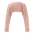 thumbnail image 3 of DuoJiaJ Women Long Sleeve Open Front Ribbed Knit Crop Cardigan Solid Loose Drop Shoulder Bolero Crop Sweater Top Plus Size Cardigan For Women Pink, 3 of 4