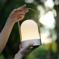 thumbnail image 1 of Tubicen LED Portable Table Lamp，4000mAh Rechargeable Battery Lamp with USB Port, 3-Levels Brightness Touch Dimmable Nightstand Lamp, Wireless Night Light for Indoor Outdoor, 1 of 8