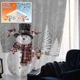thumbnail image 5 of Grey Christmas Blackout Curtains for Bedroom/Living Room, Pinch Pleated Black Out Curtains, Snowman Snowflake Winter Birds Room Darkening Window Drapes with Hooks 2 Panels, 59"x70", 5 of 8