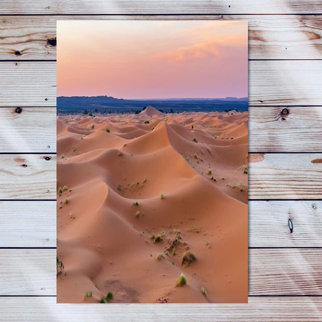 Orange Sky Canvas Wall Art Artwork Wooden Frame Painting Sandy Orange