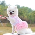 thumbnail image 2 of Vestidos para perros pequeños, bonitos vestidos de princesa con tutú de verano, falda para mascotas, ropa para cachorros, disfraz de flor de durazno para gatos, paquete de 2, 2 of 7