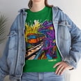 thumbnail image 6 of Unisex Heavy Cotton T-Shirt Insane Vibrant Color Train Off Track 018, 6 of 7