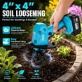 thumbnail image 2 of Cordless Garden Tiller Cultivator with 2 x 4.0Ah Batteries, Mini Handheld Electric Tiller for Soil Cultivation, Weeding & Raised Garden Beds, 2 of 8
