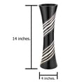 thumbnail image 5 of AeraVida Modern Sleek Curvilinear Spiral Black 14-inch Mango Tree Wood Flower Vase for Home Decor, 5 of 5