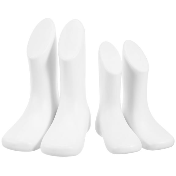 HOMEMAXS 4 Pcs Kids Mold Reusable Foot Mannequin Child 14.00X11.00X4.50CM White