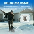 thumbnail image 3 of Litheli U20 Cordless Snow Shovel, 2*20V 12" Battery Powered Snow Thrower, Battery Snow Blower with Brushless Motor + 2*4.0Ah Portable Battery, 3 of 8