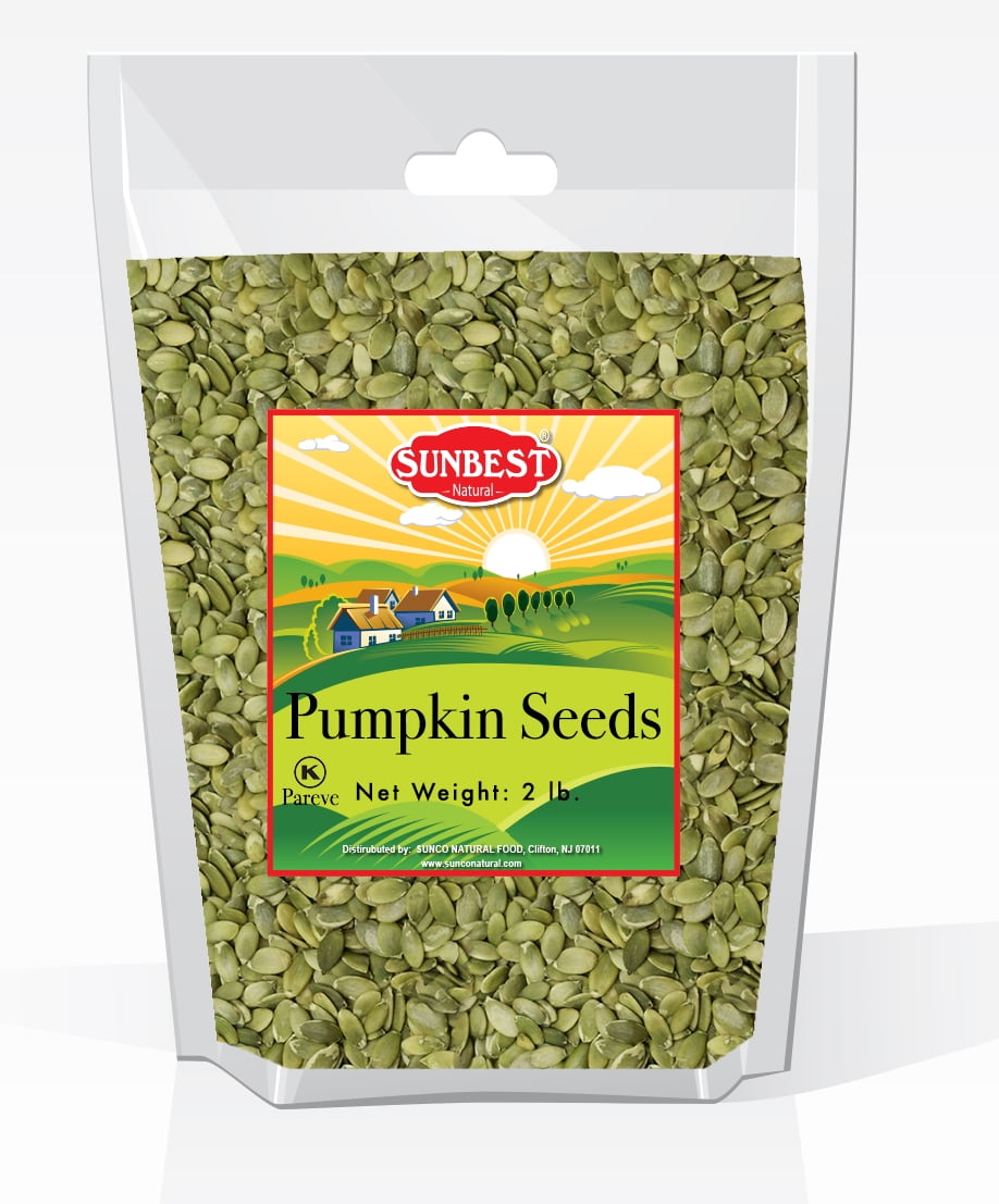 SUNBEST Shelled Unsalted Raw Pumpkin Seeds / Pepitas Raw, No Shell 2 Lb