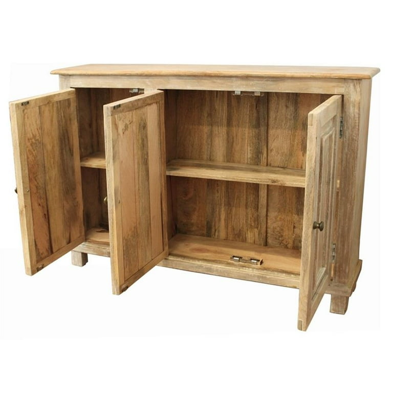 Jenna Accent Buffet Cabinet, 3-Door Solid Wood Sideboard Jenna Accent Buffet Cabinet, 3-Door Solid Wood Sideboard