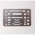 thumbnail image 1 of 10pcs 27 Holes Erasing Shield Multipurpose Engineering Drawing Template Pattern Rulerstainless Steel, 1 of 5