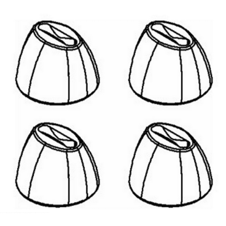 

4 pack Service Kit Feet - White 84544-0
