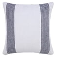 thumbnail image 5 of Laddha Home Designs Handwoven Geometric Striped Cotton Throw Pillow Cover - 20" - Navy Blue and, 5 of 8
