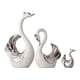 thumbnail image 1 of Colección de 3 figuras de cisne, escultura animal elegante y moderna, adorno de escritorio para Plata blanca, 1 of 9