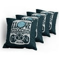 thumbnail image 5 of Ambesonne I Love You Throw Pillow Cover 4 Pack, Space Galaxy Stars, 24", Dark Blue White, 5 of 7