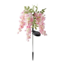 Garland Christmas, Solar LED Outdoor Wisteria Garden Lighting Lamp Automatic Charging Solar Garden Lights Large Realistic Flowers for Courtyard Front Yard Christmas Decorations