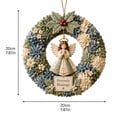 thumbnail image 5 of 3D Fabric Poke Wreath DIY Kit, Stress Relief Christmas Crafts for Adults, Beautiful Handmade Wreath for Holiday Gifting (Angel), 5 of 5