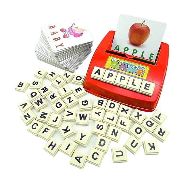 Juego de letras Sunnimix 60 Tarjetas Doble Cara 52 letras Máquina de juego de letras en inglés