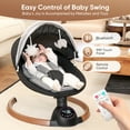 thumbnail image 6 of Babyeap Baby Swing for Infants,Bluetooth Control 5-point Harness Newborn Swing,5 Sway Speed,10 Lullabies(Gray), 6 of 9