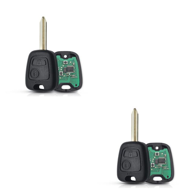 sweethay Llave de puerta de coche vehículo 2 botones para Control remoto controlador electrónico llaves automotriz automóvil Reemplazo para HU83 2piezas