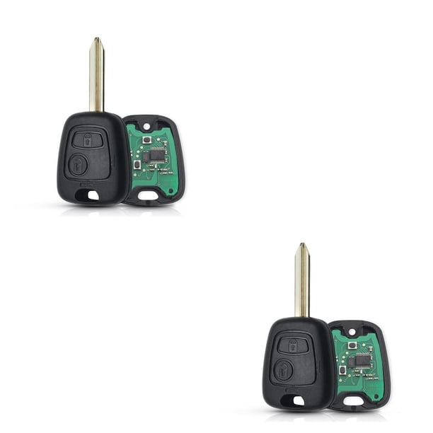 Scienceny Reemplazo de llave de puerta de coche, portátil, 2 botones para mando a distancia de 433Mhz, llaves, reparación de automóviles Reemplazo para HU83 2piezas
