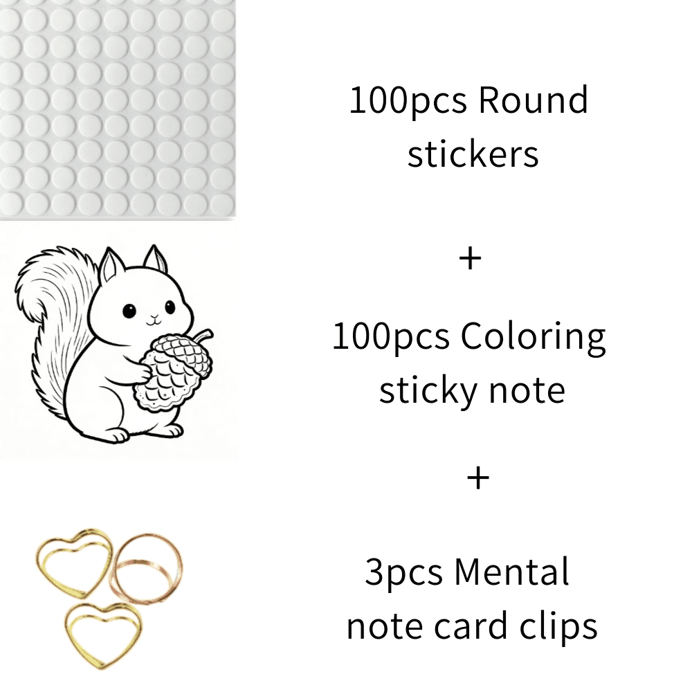 100 Sheets Double-Sided Message Sticky Notes: Original 100 Unique Patterns, Coloring & Note-Taking