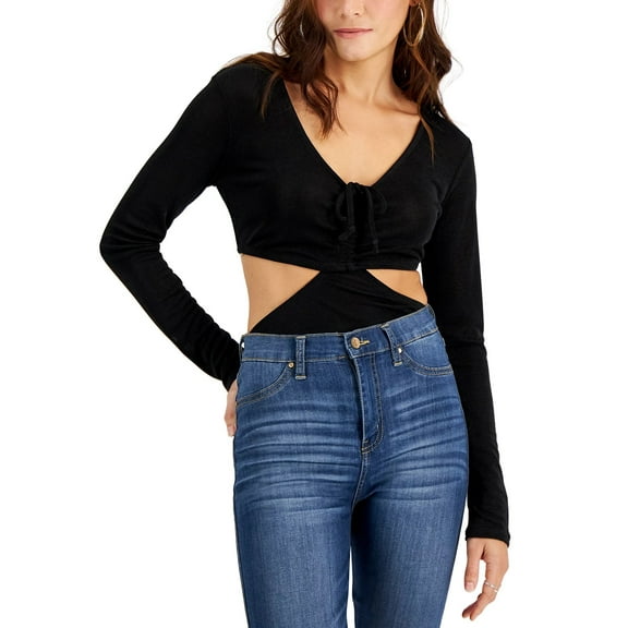 MSRP $34 Just Polly Juniors' Long-Sleeve Bodysuit Size XL NWOT