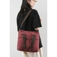 thumbnail image 2 of Kukuzhu Canvas Hobo Bag for Women Shoulder Crossbody Bag Large Totes Retro Handbag Commuting Purse Top Handle Bag, 2 of 7