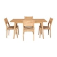 thumbnail image 3 of Holden Mid-Century Modern 5-Piece Dining Set, Natural, 3 of 5