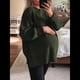 thumbnail image 5 of Suéteres de Murciélago Extragrandes para Mujer, Conjuntos de Otoño 2025, Suéteres de Cuello Redondo de Punto con Abertura Lateral, Tops de Moda. Verde M, 5 of 9