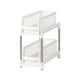 thumbnail image 1 of Organizador de armario extraíble para debajo del fregadero, práctico organizador de 2 niveles para baño, despensa, armario deslizable, contenedor de almacenamiento, cajón deslizante Blanco, 1 of 9