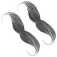 thumbnail image 2 of Simulated Beard Costume Facial Hair Simple Design For Halloween Adults 13.00X4.00X0.10cm Cosplay Accessory 2Pcs, 2 of 5