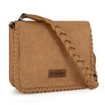 thumbnail image 6 of Wrangler Shoulder Bag for Women Crossbody Purse with Woven Strap, Light Brown, 6 of 7