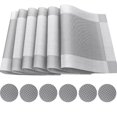 thumbnail image 4 of CNKOO Kitchen 6pcs Table Place Mat Home Restaurant Dining Table Non-slip Heat Insulation Pad Coaster Placemat  Silver, 4 of 7