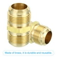 thumbnail image 4 of Uxcell 3/4 SAE Male x 3/4 SAE Male Brass Flare Union Connector, 3 Pcs Gas Adapter Brass Tube Coupler Pipe Fitting, 4 of 6
