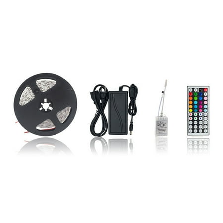 

12v LED Light Strip With Infrared Control RGB Epoxy Waterproof Smart Discoloration Lights Outdoor Deocr 44 Keys IP20