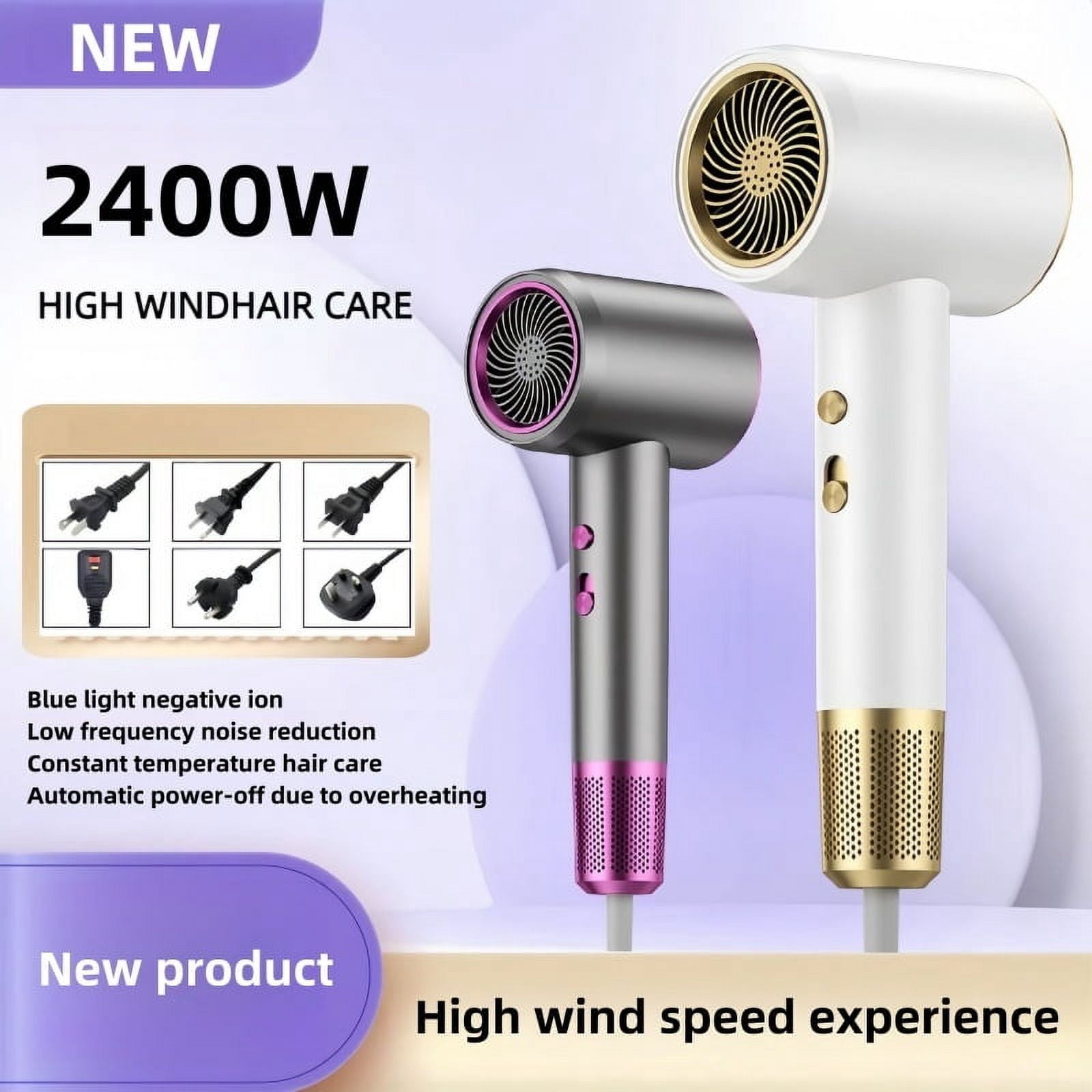 Feylan 110V/220V High-Speed Hair Dryer EU/US/UK Plug, High-Power Quick Drying, Low Noise Reduction, Dedicated Hair Salon For Home Use