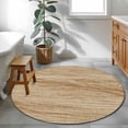 thumbnail image 3 of Round Area Rug 3 Ft, Country Farmhouse Washable Non-Slip Circle Carpet for Living Room/Bedroom, Vintage Brown Wooden Grain Low-Profile Small Floor Mats Collection Rugs for Indoor, 3 of 8