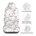 thumbnail image 5 of Honeii Alpacas and Hearts Print Car Seat Covers 2 Pieces, Full Set Universal Seat Covers for Cars, Waterproof Auto Seat Protectors, 5 of 7
