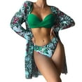thumbnail image 1 of MKLEKYY Trajes De Baño Hombre Natacion Women High Waist Bikinis 2023 Sexy 3 Piece Bikini Set Cover Up Swimsuit For Women Long Sleeve Push Up Swimwear Beach Wear Bathing Suit, 1 of 4