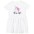 thumbnail image 3 of Inktastic 4th Birthday Cute Unicorn Girls Toddler Dress, 3 of 5