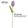 thumbnail image 2 of 2 Pcs Handmade Weave Single Tulip Romantic Valentines Gift for Wife, Tulip Flowers for Delivery Mothers Day, 2 of 6