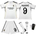 thumbnail image 1 of 25-26 New Real Madrid Club Home #9 Mbappe Football Jersey Set, 1 of 2