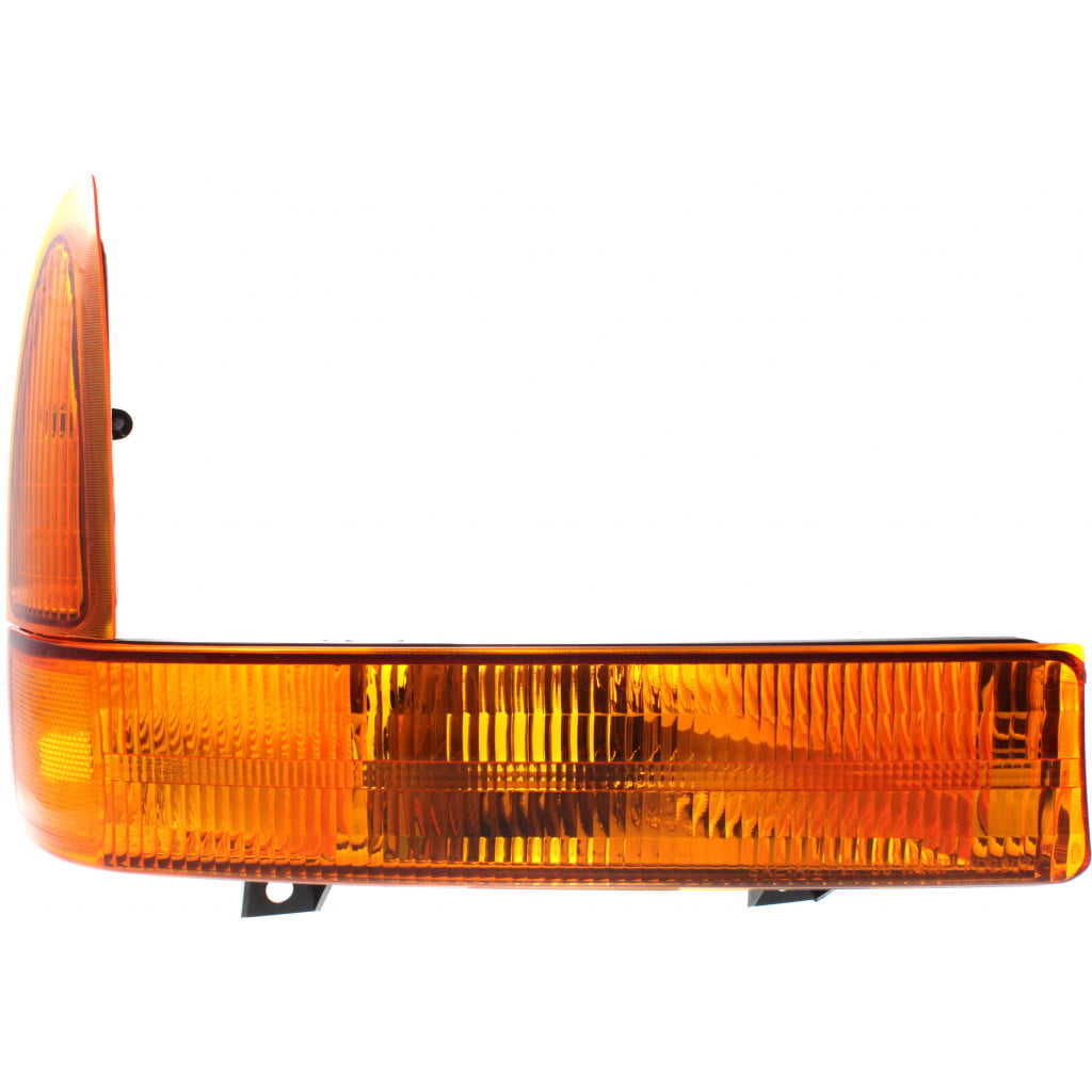 HEADLIGHTSDEPOT Euro Black Park Signal Lights Compatible with Ford F-250 F-350 F-450 F-550 Super Duty Includes Left Driver and Right Passenger Side Park Signal Lights 