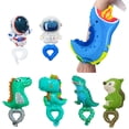 thumbnail image 2 of 25 globos de muñeca de animales de dibujos animados para decoración de fiesta de cumpleaños, globos de zorro, vaca, cohete, dinosaurio, juguetes de regalo para niños, baby shower, 2 of 5