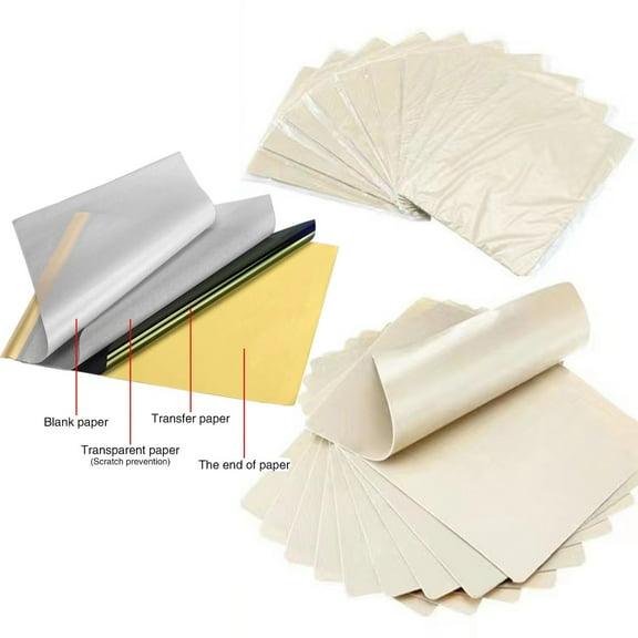 Tattoo practice skin and transfer paper,Tattoo fake skin and tattoo tracing paper kit including double-sided skin and tattoo template paper