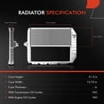 thumbnail image 3 of A-Premium Engine Cooling Radiator Compatible with International Harvester 3800 4700 4900 1996-2002 4700LP 1995-1998 with Manual Transmission, 3 of 9